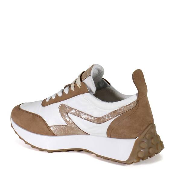 NEW DIBA TRUE women's kind mark sneakers in sigaro/gold - Picture 4 of 4